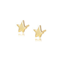 wholesale S925 Sterling Silver Minimalist Geometric Stud Earrings With Smiley Face Design, Versatile Wholesale-E3932-Gold 925 Silver
