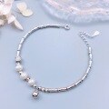 wholesale S925 Sterling Silver Bamboo Segment Crushed Silver Pearl Bracelet, Small Niche Exquisite Elegant High-End String Gift for Female Best Friends-0-0