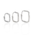 wholesale S925 Sterling Silver Geometric Square Ear Studs for Women, Minimalist Style, Small and Unique, Ins, Temperament Silver Earrings-0-0
