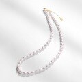 wholesale S925 Sterling Silver Fashion Minimalist Freshwater Pearl Necklace for Women, Exquisite and High-End Collarbone Chain Jewelry Gift for Best Friend-0-1