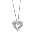 wholesale S925 Sterling Silver Full Diamond Sparkling Heart Pendant Necklace for Women, Fashion Versatile Essential, Heart-shaped Necklace for Women, Live Broadcast Drop Shipping-0-4