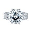 wholesale S925 Sterling Silver New Style 10-Carat High Carbon Diamond Firework Cut European and American Luxury Ultra Sparkly Engagement Ring-0-3