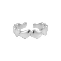 wholesale S925 sterling silver geometric irregular matte black resin drip ring for women, small and unique European and American style-HJZ3062 model [No. 14/Adjustable] > Opening adjustable