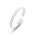 wholesale 9999 Pure Silver Full Star Solid Silver Bracelet for Women, Fashionable High-End Solid Bangle, Gift for Mom-0-4