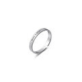 wholesale S925 silver Korean version minimalist single-loop matte English letter ring for women, vintage-style accessory J9075-0-4