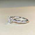 wholesale 925 Silver 1-Carat Moissanite Ring for Women, D Color Moissanite Cross Twisted Shank Ring, Factory Direct-0-4