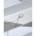 wholesale S925 Sterling Silver Korean-style Synthetic Opal Collarbone Necklace, Ins-0-1