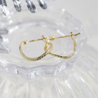 wholesale S925 Sterling Silver Gold-Plated Japanese Versatile aget* Same S-Curve Wave Earrings Minimalist Elegant Hoop Earrings-S Curve Earrings 925 Silver