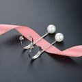 wholesale S925 silver Korean and Japanese style elegant pearl earrings for women, small and trendy design with tassels, cross-border new accessory for wholesale-0-2