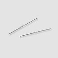 wholesale Sterling Silver S999 Ear Piercing Earrings for Women, Pure Silver Small and Mini Double-ended Ear Studs, Cartilage Ear Studs, Minimalist Ear Piercing Needle Ear Accessories-0-41