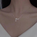 wholesale 925 Sterling Silver ECG Necklace Women's Korean Style Heartbeat Pendant Minimalist Chic Collarbone Chain-0-3