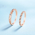 wholesale Rose Gold Plated S925 Sterling Silver Moissanite Ring Couple Bands for Men and Women-0-1
