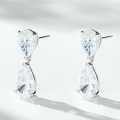 925 Silver Water Drop Earrings with High-Carbon Diamonds, Simple and Versatile Luxury Wholesale Jewelry-0-0