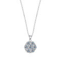Metal Alloy Moissanite Plum Blossom Cut Pendant Necklace for Women, Drop Shipping Available-0-3