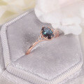 wholesale S925 sterling silver gold-plated synthetic alexandrite gemstone ring with color-changing-0-1