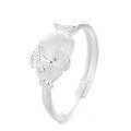 wholesale S925 Sterling Silver New Chinese Style Chubby Koi Fish Brushed Diamond-Inlaid National Trend Ethnic Design Stackable Versatile Ring for Women-0-5