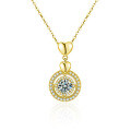 S925 Sterling Silver Moissanite Pendant Heart Necklace-0-5