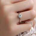 wholesale Sterling Silver Cross-Border Best-Selling D Color Moissanite Ring for Women, Minimalist Design, Light Luxury Gift for Girlfriend Fashion Jewelry-0-3