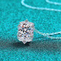 S925 Sterling Silver Moissanite Opera Pendant Necklace, Women's Elegant Luxury Fashion-0-0