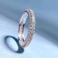 wholesale S925 Sterling Silver Fashion Minimalist Style Silver Zirconia Full Diamond Ring Cross Border Best Seller-0-1