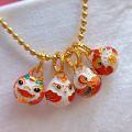 wholesale Gold-plated 925 Ancient Silver Enameled Four Meatballs Pendant, Golden Toad, Pi Xiu, Koi, Magpie Drop Pendant DIY-0-0