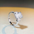 wholesale S925 Sterling Silver Zircon Ring for Women, Radiant Cut Ice Flower Cut High Carbon Diamond Ring-0-1