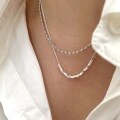 wholesale S925 Sterling Silver Chihung Small Sugar Cube Necklace for Women, Light Luxury Summer New Edition High-End Niche Design Collarbone Chain-0-2