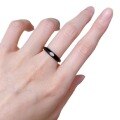 wholesale Metal S925 Stackable Ring Set with Black Resin Drop, European and American Ins Style Jewelry Wholesale for Live Streaming New Arrivals-0-4