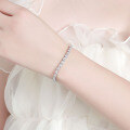 S925 Silver Full-Drill Eyelet Bracelet, Women's Fashion Minimalist Gift-0-2