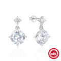 wholesale 925 Sterling Silver Luxury Super Sparkling Diamond-Studded Earrings, Korean Style Hot-Selling Designer Earrings for Women-0-4