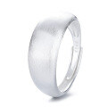 wholesale S925 Sterling Silver European and American Minimalist Geometric Mirror Polished Brushed Plain Ring Single Ring Versatile Open Adjustable Ring-0-6
