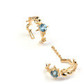 wholesale S925 Silver Needle Instagram Style Gemstone-Encrusted Floral Drop Earrings for High-Quality Wholesale-0-2