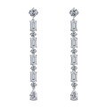 wholesale Sterling Silver New High Carbon Diamond Tassel Teardrop Earrings for Women Fashion Long Drop Earrings-0-4