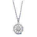 wholesale S925 Sterling Silver Fashion Christmas Style Snowflake Astrolabe Necklace, Versatile for Everyday Wear-0-4