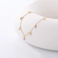 wholesale S925 Sterling Silver Geometric Square and Circle Tassel Necklace, Fashion Minimalist Sweet Bohemian Layering Collarbone Chain-0-3