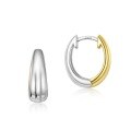 wholesale S925 silver two-tone minimalist European and American new women's earrings, versatile and fashionable ear accessories for wholesale-0-4