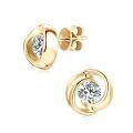 Sterling Silver Square Moissanite Stud Earrings for Women-0-19