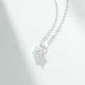 Silver 1ct D Color Four-Prong Cowherd Necklace Moissanite Cross-border Wholesale-0-0