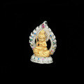 wholesale 925 Silver Gold-Plated High Carbon Diamond Manjushri Bodhisattva Rabbit Zodiac Guardian Buddha Great Wisdom Flame Baby Buddha Pendant-0-2