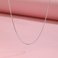 wholesale S925 Sterling Silver Carved Choker Chain Women's Small Unique Design Minimalist Versatile Side Chain Fox Tail Chain Collarbone Chain Simple Chain-40cm Chopin chain 925 silver