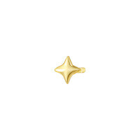 wholesale S925 Sterling Silver Minimalist Star Earrings With Simple Hoop Design, Elegant And Versatile European-style Ear Accessories-E3933-Gold/Pair 925 Silver