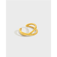 wholesale S925 Sterling Silver EA558 Korean Minimalist Versatile X-shaped Interwoven Ear Clips for Women-Platinum [single] 925 silver