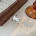 wholesale S925 Sterling Silver Adjustable Wide Heavy Duty Ring for Women, Korean Summer New Edition High-End Sense Ring-0-4