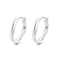 wholesale S925 Sterling Silver Trendy Minimalist Twist Circle Ear Clasp for Everyday Unisex Earrings-0-5