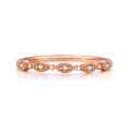 wholesale 18K Gold with Lab-Grown Diamond Ring Stackable Side Ring Pinky Ring Rose Gold Melee Diamond K Gold Ring for a Unique Style-0-2