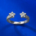 wholesale 925 Sterling Silver Star Adjustable Ring for Women, Euro-American Fashion Versatile Style, Dropshipping, Mu Jing Jewelry New Arrival-0-5