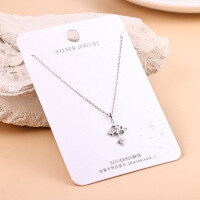 S925 Silver Minimalist Cross Pendant Necklace Wholesale Women's Trendy-s925 sterling silver + YD1-0299Q> 925 silver