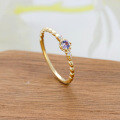wholesale 9K Gold Japanese Minimalist Style Moissanite Tanzanite Ring for Spring New Collection Wholesale Jewelry Manufacturers-0-2