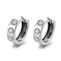wholesale S925 Sterling Silver Korean Style Ins Minimalist Smiley Pattern Versatile Earrings Simple Design-0-4