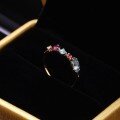 wholesale S925 Silver Light Luxury Natural Gemstone Topaz Crystal Candy Ring for Women, Dunli Jewelry Wholesale Spring-0-3